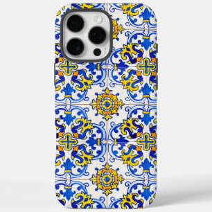 Coques iPhone 16 Pro Max Azulejo Motif sans couture