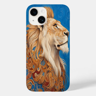 Coque Pour iPhone 14 🦁 🔵 Azure King
