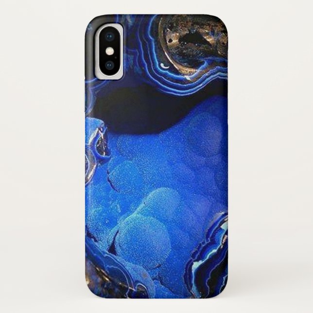 Coques Case-Mate iPhone Azurite Blue Sapphire Cobalt Gemstone (Dos)