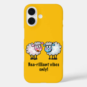 Coque Pour iPhone 16 Baa-rilliant - Paire de moutons de dessin animé mi
