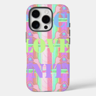 Coques iPhone 16 Pro Baby Kids Peace Love Unity Hakuna Matata design.p