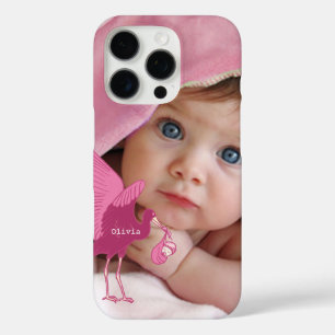 iPhone 16 Pro Case Baby Photo Statistiques Bébé Bouche rose