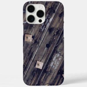 Coques iPhone 16 Pro Max Bac en bois industriel