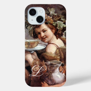 COQUE POUR iPhone 15 BACCHUS AUX RAISINS ET MONOGRAPHIE DE VIN