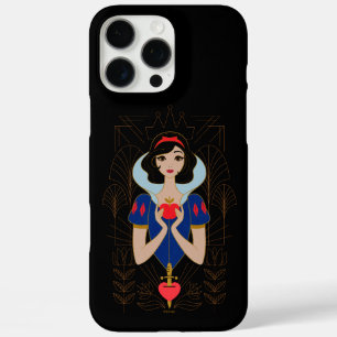 Coques iPhone 16 Pro Max Badge de caractère stylisé blanc neige