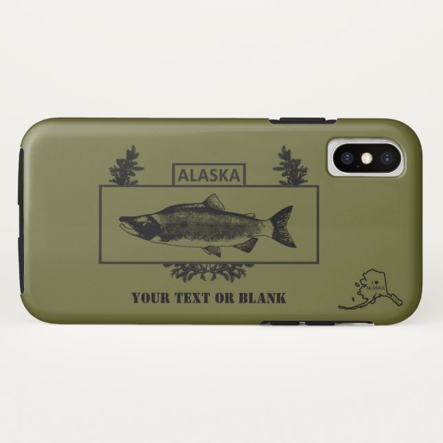 Coques Case-Mate iPhone Badge de pêcheur de combat de l'Alaska (Dos (Horizontal))