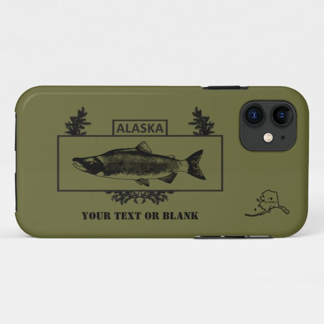 Coques Case-Mate iPhone Badge de pêcheur de combat de l'Alaska (Dos (Horizontal))