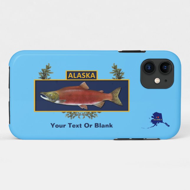 Coques Case-Mate iPhone Badge du pêcheur de combat de l'Alaska (Dos (Horizontal))