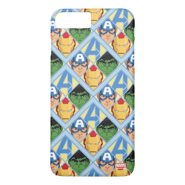 Coques Case-Mate iPhone Badge Visage des Avengers (Dos)