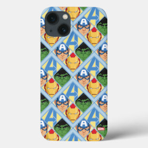 Coques Pour iPhone Badge Visage des Avengers