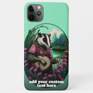 Case-Mate iPhone Case Badger Jouer Banjo Fleur sauvage Cottagecore perso