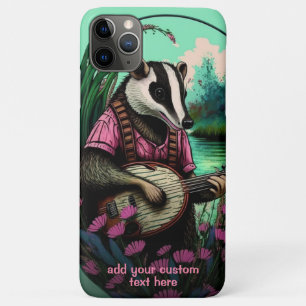 Case-Mate iPhone Case Badger Jouer Banjo Fleur sauvage Cottagecore perso