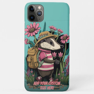 Case-Mate iPhone Case Badger voyageur en fleur sauvage Cottagecore Custo