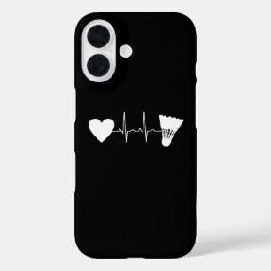 Coque Pour iPhone 16 Badminton - Battledore Coeur de Volant
