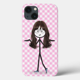 Case-Mate iPhone Case Baguette Figure Girl avec cheveux foncés