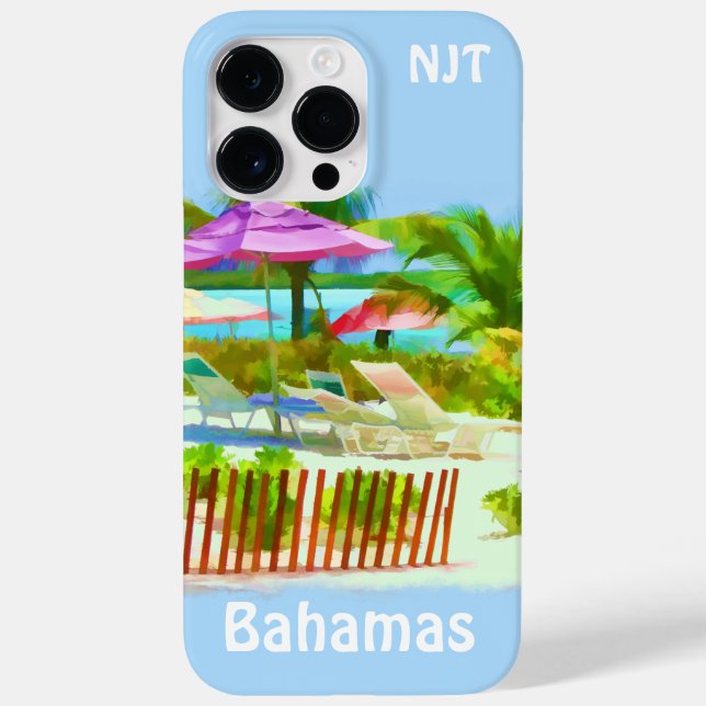 Coques Case-Mate iPhone Bahamas Summer Vacation Beach Scène - Tableau (Verso)