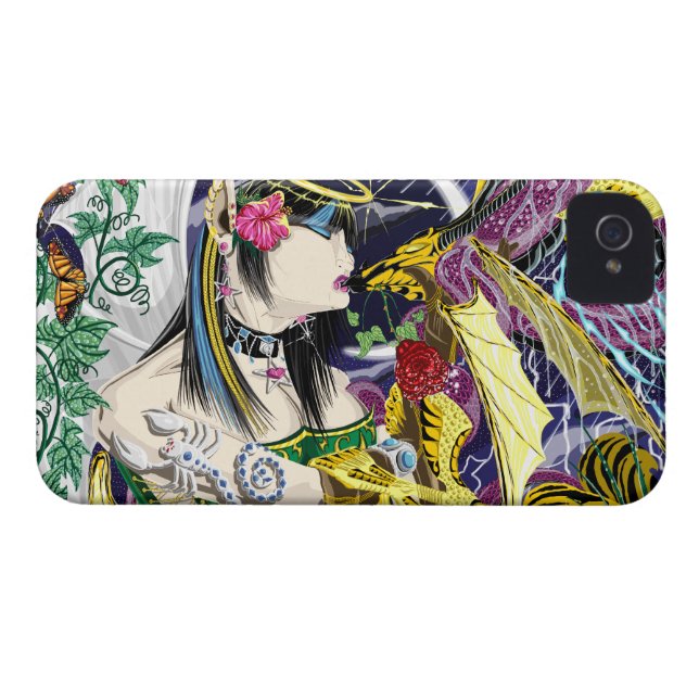 Coques Case-Mate iPhone Baiser des caisses du dragon iPhone4/4S (Dos Horizontal)