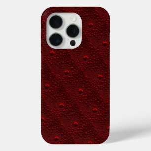 Coque iPhone 15 Pro Baisses d'eau sur le métal Crimson