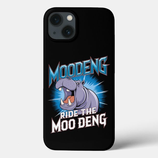 Coques Case-Mate iPhone Balade à dos d'hippopotame de MOO DENG Le MOO DENG (Verso)
