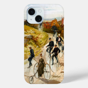 Coque Pour iPhone 15 Balade vintage à vélo dans le pays