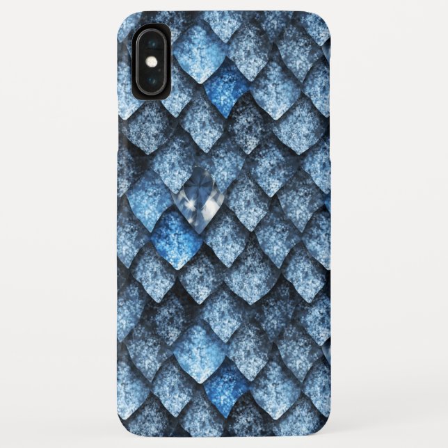 Coques Case-Mate iPhone Balance de dragon / gemmes bleues (Dos)