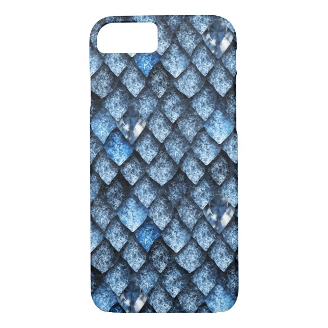 Coques Case-Mate iPhone Balance de dragon / gemmes bleues (Dos)