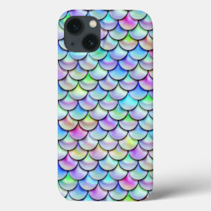 Etui iPhone 13 Balances de sirène à bulle arc-en-ciel tombée