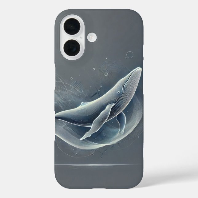 Coques Case-Mate iPhone Baleine numérique dynamique en mouvement (Verso)
