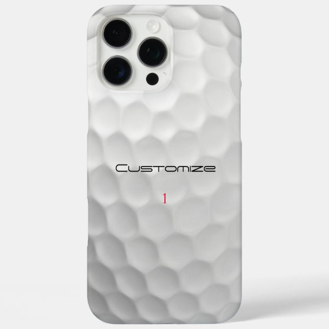 Coques Case-Mate iPhone Balle de golf avec texte et numéro personnalisés (Verso)