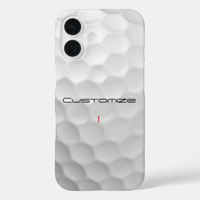 Coques Case-Mate iPhone Balle de golf avec texte et numéro personnalisés (Verso)