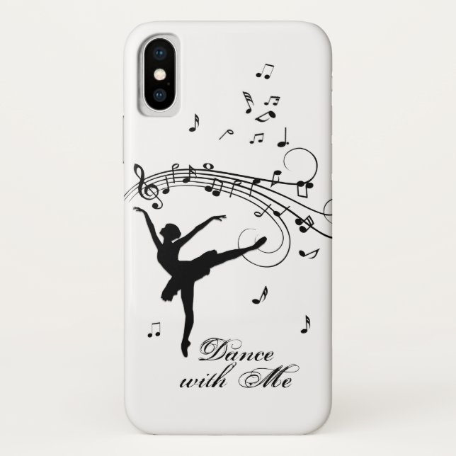 Coques Case-Mate iPhone Ballerina Dancing with Music Notes (Dos)