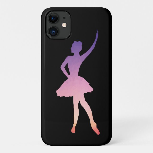 Coques Case-Mate iPhone Ballerina fille silhouette rose violet (Dos)