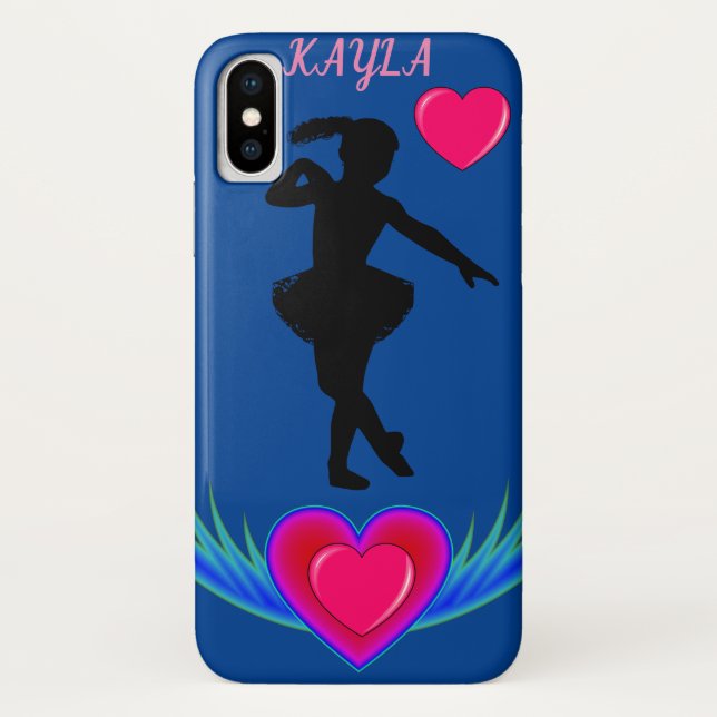 Coques Case-Mate iPhone Ballerina pomme IPhone X coque. Nom personnalisé. (Dos)