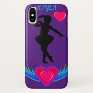 Case-Mate iPhone Case Ballerina pomme IPhone X coque. Nom personnalisé.