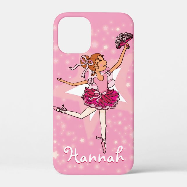 Coques Case-Mate iPhone Ballerina rose danseur étoiles filles nom (Verso)