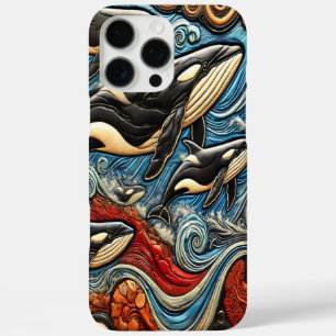Coques iPhone 16 Pro Max Ballet océanique : Baleines et vagues