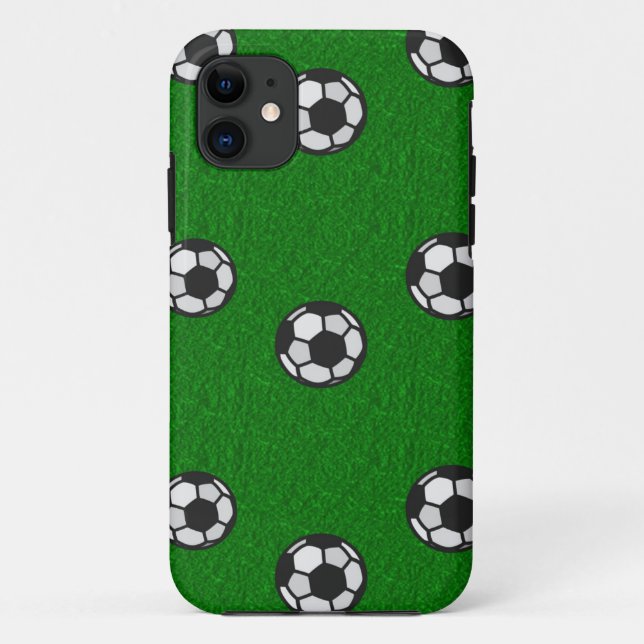 Coques Case-Mate iPhone Ballon de football sur l'herbe texturisée modelée (Dos)
