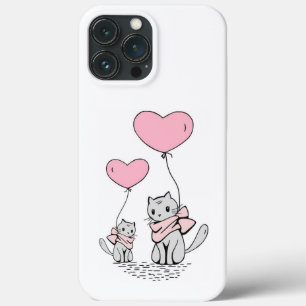 Case-Mate iPhone CASE BALLONS COEUR ROSE VALENTINE AVEC CUISINE GRIS