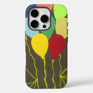 iPhone 16 Pro Case Ballons d'anniversaire colorés Design graphique
