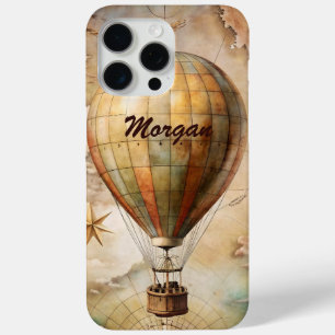Coque iPhone 15 Pro Max Ballotte à air chaud Vintage personnalisée   Antiq