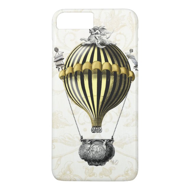 Coques Case-Mate iPhone Ballotte baroque Noir Jaune (Dos)