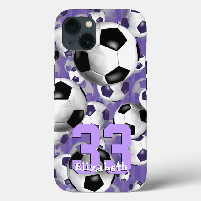 Coques Case-Mate iPhone Ballz de football ! Numéro de maillot du joueur de (Verso)