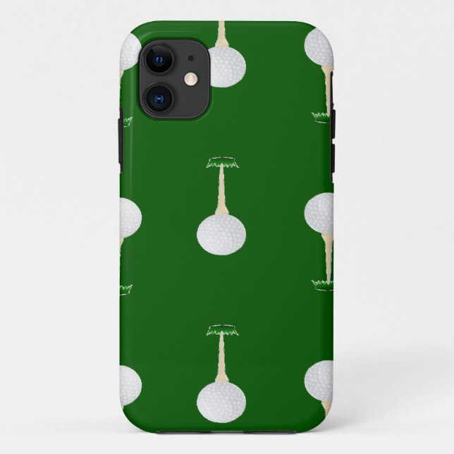 Coques Case-Mate iPhone Bals de golf en motif vert (Dos)