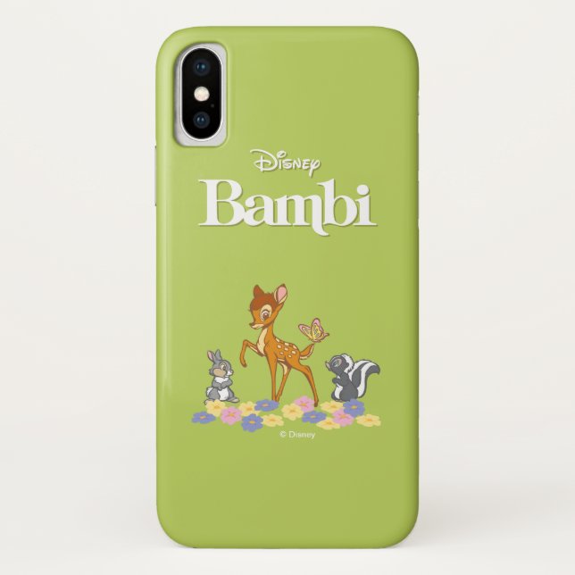 Coques Case-Mate iPhone Bambi, Thumper et Fleur jouent dans les fleurs (Dos)