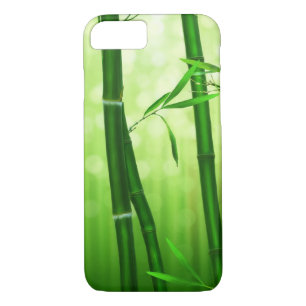 Coque Case-Mate Pour iPhone Bambou Vert Avec Lumières De Bokeh Pâles À L'Arriè