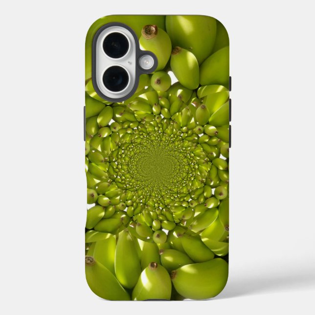 Coques Case-Mate iPhone Banane verte Kaleidoscope Art Imprimer/Graphique (Verso)
