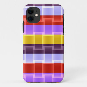 Coque iPhone 11 Bande arc-en-ciel brillante design moderne 2