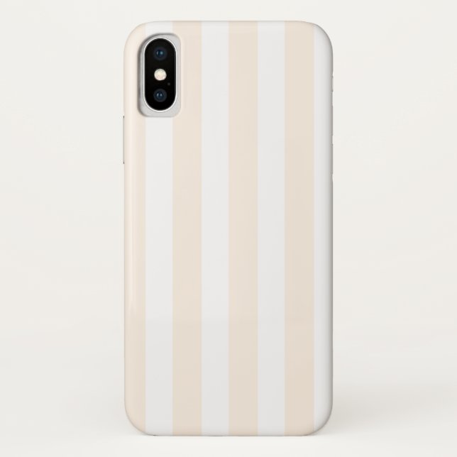Coques Case-Mate iPhone Bande de bonbons beige et blanche (Dos)