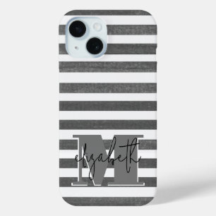 Coque Pour iPhone 15 Bande de charbon de bois