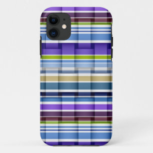 Coque iPhone 11 Bande de couleur vive arrière - plan